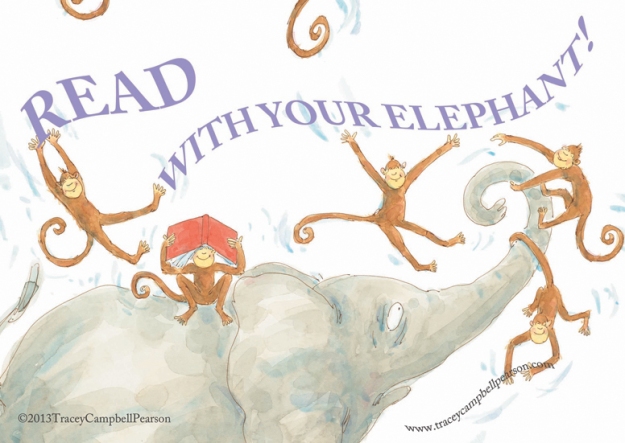 READ...With Your Elephant...ELEPHANT'S STORY by Tracey Campbell Pearson published by Farrar Straus Giroux