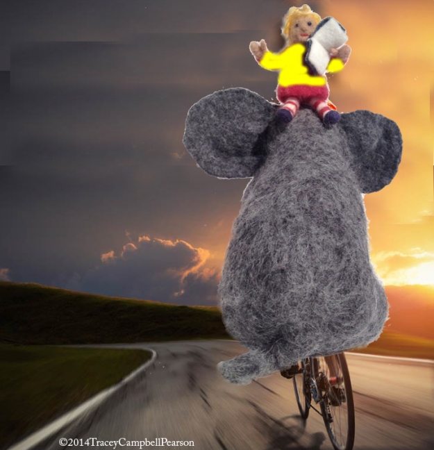 Elephant and Gracie ride Tour de France